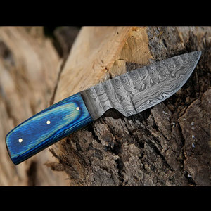 Couteau d'extérieur en acier Damas avec manche en bois pour le camping et la chasse, prix d'usine, commandes en gros et étiquette privée - Product Image 2