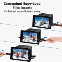 Escáner de Películas Inteligente: Convierte Películas de 8mm a Digital, Escáner de Negativos y Proyector de Diapositivas para Diapositivas Antiguas, Software Fácil de Usar