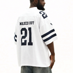 Maillot de football américain pour homme de qualité supérieure, uniforme d'équipe en maille surdimensionné, impression de numéro personnalisée, services OEM en gros sous marque privée - Product Image 6
