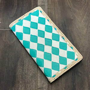 Cartera Larga de Cuero Vacuno Genuino a Cuadros con RFID, Estilo Occidental, Unisex, para Tarjetas y Monedas, OEM/ODM, Dropshipping - Product Image 5