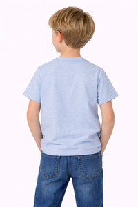 Camiseta de Algodón con Gráfico de Tiburón Azul Claro para Niños, Camiseta Informal de Verano con Dibujos Animados para Niños al Mejor Precio - Product Image 2