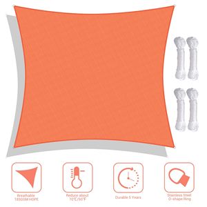 22'x23' Bright Orange Rectangle <b>Sun</b> <b>Shade</b> <b>Sail</b> Outdoor Product Category for Effective <b>Shade</b> Sails & Nets - Product Image 5