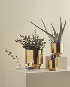 Pots à fleurs en métal pour salon, chambre à coucher, grands pots d'intérieur auto-arrosants, sans rouille, pour la décoration de la maison, salon - Product Image 3