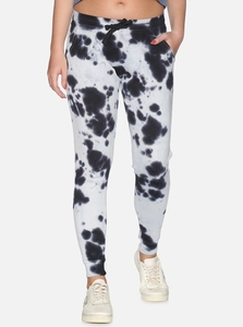 Pantalon de survêtement tie-dye pour femme, taille élastique avec cordon de serrage, décontracté, léger, en coton et élasthanne, idéal pour l'été - Product Image 2