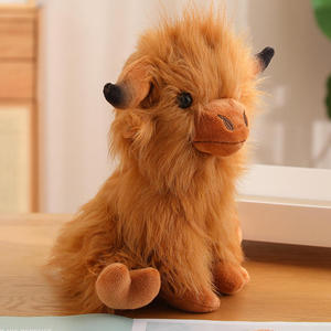 Peluche de Animal Ultra Suave, Compañero Reconfortante, Juguete de Peluche Realista de 27 cm, Yak Sentado - Product Image 1