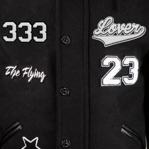 Vestes de baseball pour hommes adultes de qualité supérieure, chaudes pour l'hiver, avec manches en cuir, logo brodé en chenille, veste varsity - Product Image 6