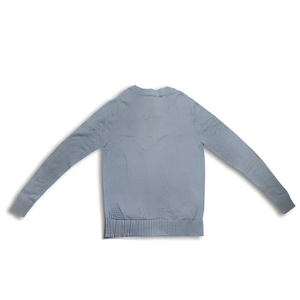 Survêtement d'hiver décontracté en laine/acrylique tricoté uni pour hommes, femmes, enfants, unisexe, manches longues, imprimé en relief, boutons sur le devant, logo personnalisé - Product Image 3