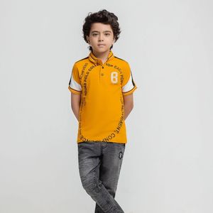 Polos personnalisés pour enfants, polos à manches courtes pour garçons, col contrasté, vêtements de sport décontractés, vêtements actifs - Product Image 4