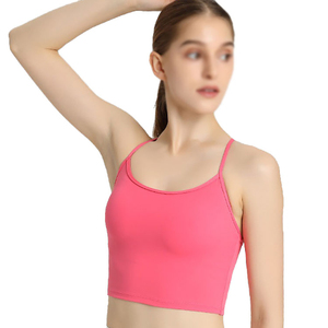 Sujetador Deportivo para Mujer, con Relleno Extraíble, Absorbe la Humedad, Elástico, para Yoga, Running, Ejercicio, Ropa Deportiva - Product Image 1