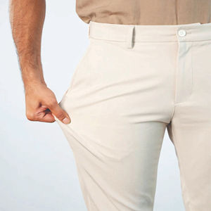 Pantalones Chinos para Hombre, Corte Recto, Cintura Alta, Ajustados, Primavera, 100% Algodón, Peso Medio, Ropa de Calle, Ropa de Trabajo, Secado Rápido, Transpirables - Product Image 3