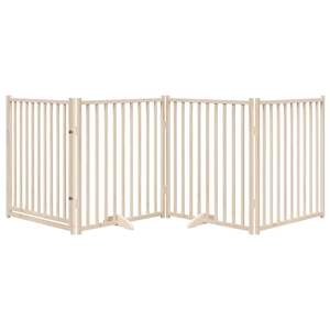 Juego de 4 puertas plegables medianas de madera natural maciza de abeto para mascotas, puerta y corral para perros de madera maciza de abeto - Product Image 3