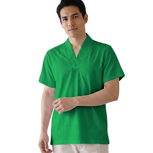 Camiseta de algodón blanca de manga corta con cuello en V para hombre, corte regular, informal, de punto, transpirable, de color sólido - Product Image 3