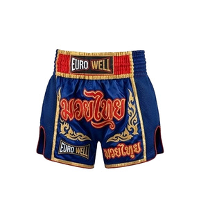 Wholesale Premium Satin Custom Logo Retro Muay Thai Shorts <b>Men</b> Women Kickboxing Training Fight Shorts <b>Trunks</b> Muay Thai Shorts - Product Image 5