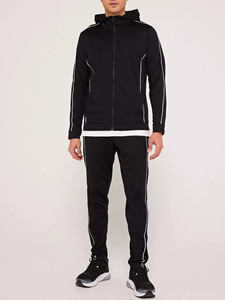 Conjunto Deportivo de Hombre con Capucha y Logotipo Frontal, 100% Algodón, Secado Rápido y Transpirable, Ropa Deportiva Informal - Product Image 1