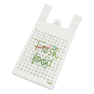 PLA Materia Ecológico Compostable Camiseta Bolsa Baja huella de carbono Multi-Uso Personalizado Precio al por mayor Fábrica de Vietnam - Product Image 4
