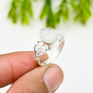 <b>Rainbow</b> Gemstone Rings 925 Silver Luxury Party - Product Image 4