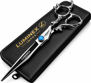 NYBL-55 5.5inch Straight <b>Left</b>-<b>handed</b> <b>Scissors</b> JAPAN 440C Sharp 58-59HRC Hardness Stainless Steel Handle Barber Shears Hair 28 - Product Image 1