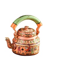 Bouilloire à thé en cuivre de 1.5 litres, Design imprimé à la mode, Design tendance, nouvelle carafe à thé indienne personnalisée