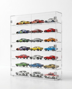 Elegante y Moderno Expositor de Acrílico y Madera Contrachapada para Modelos de Coches de Juguete, Caja de Almacenamiento Transparente, Diseño Apilable, Fácil Montaje, Personalizable - Product Image 3