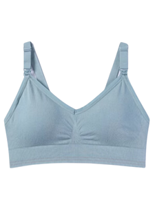 Bmama Green Seamless <b>Nursing</b> Bra Wireless Plus Size Maternity Breastfeeding Bra Removable <b>Pad</b> Postpartum OEM Wholesale - Product Image 2