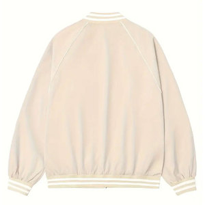 Wholesale Custom Size Women's Letterman Jacket Sustainable Breathable Knitted Cotton Filled Letterman Jackets - Product Image 3