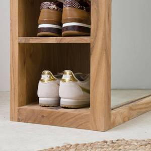 Vandana Ultra Novara acacia wood mirror with <b>storage</b> - Product Image 2