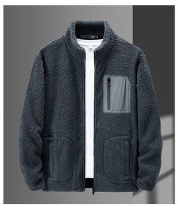 100% algodón Unisex Otoño Invierno Polar chaqueta al aire libre abrigo polar Sherpa polar manga cremallera móvil bolsillo chaquetas - Product Image 2