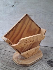 Porta Servilletas de Madera Natural, Organizador Decorativo de Servilletas para Mesa, para Cocina, Comedor, Restaurante, Cafetería - Product Image 3