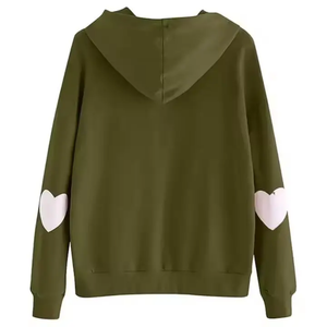Hooded Women's Breathable 100% Cotton Fleece Acid Wash Drawstring <b>Zipper</b> Long Sleeve Casual Trendy Oversized Sweatshirt - Product Image 2