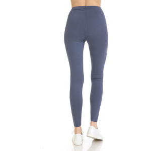 Mid Waist Full Length <b>Black</b> <b>Leggings</b> for Women Stretch Breathable Knitted Yoga Workout Sports Pants 220g All Seasons - Product Image 1