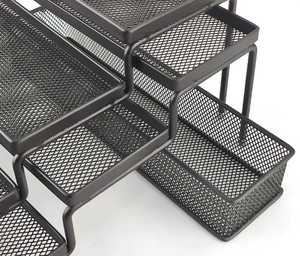 Étagère à épices rectangulaire portable en fer à 3 niveaux, anti-rouille, pour évier de cuisine, OEM/ODM Vietnam - Product Image 4
