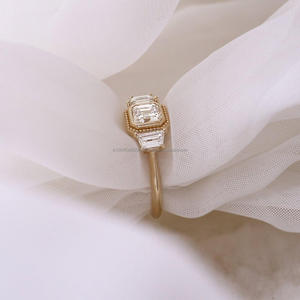 Arin /18K/14K ทองพร้อมใบรับรอง GIA/IGI เพชรธรรมชาติทันสมัยหรือออกแบบเองด้วยแหวนเพชร MOQ ต่ำ - Product Image 1