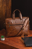 Sac Personnalisé en Cuir Véritable pour Homme, Sacoche Messager d'Affaires en Bandoulière, Sac pour Ordinateur Portable de Bureau, Serviette en Cuir Véritable