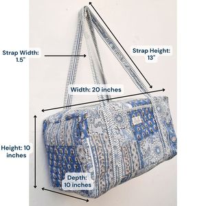 Sac de voyage décontracté à fermeture éclair, grande capacité, imprimé à la main en patchwork multicolore, pour femmes - Product Image 2