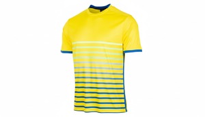 T-shirt de football par sublimation de qualité supérieure avec col en maille plate et brassard, 100 % polyester micro-interlock 160 g/m² respirant - Product Image 6