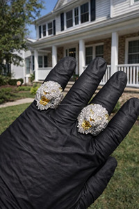 แหวนรูปหัวสิงโต |   มอยส์ซาไนต์ |   ฮิปฮอป |   เงินแท้ 925 |   ชุบทอง |   การตั้งค่าการจัดเรียง |   ค็อกเทลสำหรับผู้ชาย |   แหวนสเตทเมนท์ริงส์ - Product Image 3