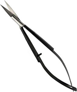 Tijeras ergonómicas de precisión para cejas de acero inoxidable con agarre de resorte para herramientas de cuidado personal, venta al por mayor - Product Image 1