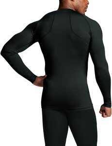 <b>Men</b> MMA Rash Guard Compression Shirt Turtle Neck Long Sleeve Athletic <b>Base</b> <b>Layer</b> Rash Guard For Gym Training Running Cycling Top - Product Image 4