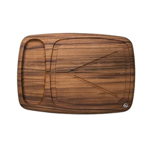 เขียงอะคาเซียเกรดพรีเมียม QUALCOSA Kansas City ขนาด 22 x 15 นิ้ว พร้อมร่องระบายน้ำ ใช้แล้วทิ้งได้ - Product Image 1