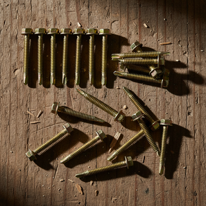 Vis autoperceuse à tête hexagonale en acier au carbone classe 8, galvanisée au zinc et au phosphate, filetage standard, marque PDC Tek, durable, en pouces - Product Image 1