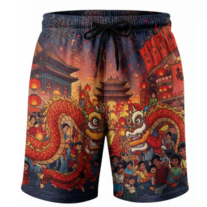 Shorts de bain pour hommes à séchage rapide, imprimés par sublimation, pour l'été, la plage et les vacances, prix de gros, short de course personnalisé - Product Image 6