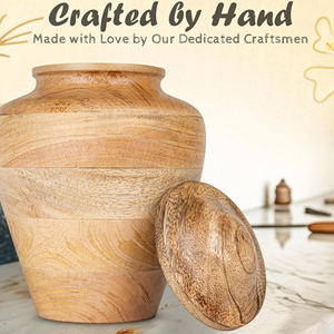 Handmade Mango Wood Funeral Urn Wooden Ash Urn for Human Cremation Remains by AYAANS - Product Image 5