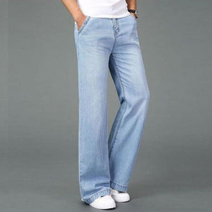 Jeans pour hommes respirants de haute qualité fabriqués en usine - Hiver, délavés, couleur unie, logo personnalisé imprimé, décontractés, 100% coton - Product Image 4