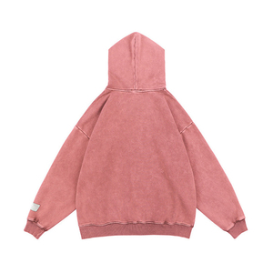 Acid Wash <b>Hoodie</b> for <b>Men</b> – <b>Oversized</b> Relaxed Fit Heavy Cotton Hooded Sweatshirt with Soft <b>Fleece</b> Lining for Streetwear and Daily - Product Image 6