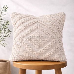 Designer Boho Square Pillowcase 18x18 Customized Foldable Chevron Pattern White <b>Sofa</b> Couch Chair <b>Bed</b> Decor Pillow cover - Product Image 3