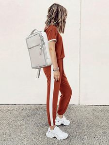 OEM Custom Color Block Summer breathable Set <b>Women</b> Two Piece short set Nylon Zipper Windbreaker <b>Jacket</b> Set Tracksuits - Product Image 6