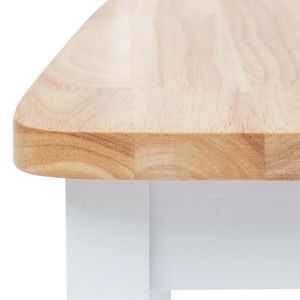 Ensemble de 4 chaises de salle à manger blanches et en bois naturel, en bois de caoutchouc massif - Product Image 6