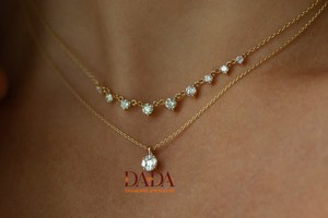 สร้อยคอเพชรสำหรับผู้หญิงประดับในห้องทดลองสร้อยคอเพชรแบบเรียบหรูสร้อยคอโซ่ประดับเพชรแบบมินิมอล - Product Image 4