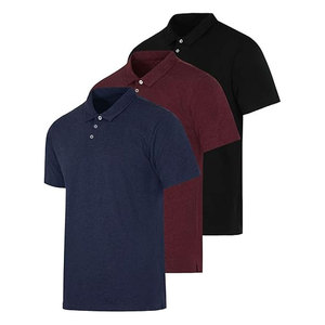 <b>Men's</b> Olive <b>Green</b> Short Sleeve Cotton <b>Polo</b> <b>Shirt</b> Casual Solid Color Knitted Breathable Regular Fit - Product Image 2