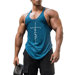 Débardeur de musculation en coton pour hommes, coupe profonde, bretelles fines de 1 cm, camisole de sport pour hommes - Product Image 2